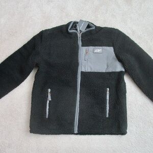 EDDIE BAUER Kids Chilali Sherpa Fleece Jacket Onyx Black Size Large